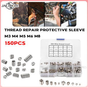 JACIRCLE M3 M4 M5 M6 M8 M10 M12 304 Stainless Steel Steel Sheath Metric Wire Thread Insert Benang Sisipan