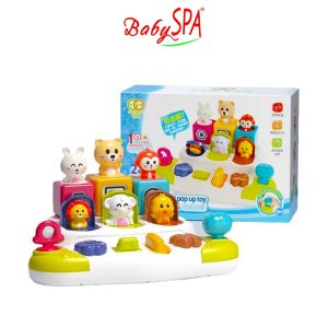 ♥♥♥ (𝐒𝐆 𝐒𝐞𝐥𝐥𝐞𝐫) BabySPA Interactive Pop-Up Animal Toy - Fun Animal Surprise Toy for Babies / Kids