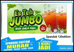 Banner ES TEH Spanduk Es teh. ukuran 120x60 Banner ES TEH Spanduk Es teh. ukuran 120x60