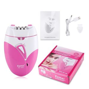Kemei USB Rechargeable Epilator Women Electric Hair Remover Female Epilator Face Depilation KM-189A