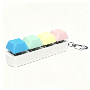 Keyboard Clicker Toy with LED Light Stress Relief Toys Mechanical Keyboard Button Fidget Toy Gift Idea