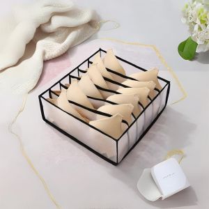 BW-C975 Kotak Penyimpanan Pakaian Dalam Kaos Kaki 7 Grid Multifungsi / Kotak Bra Celana Dalam