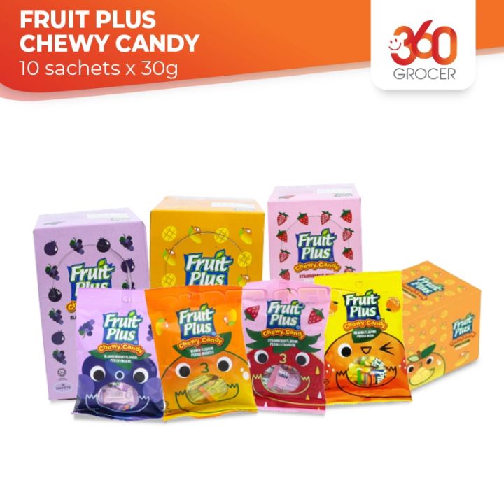 FRUIT PLUS CHEWY CANDY 10 x 30G Lazada