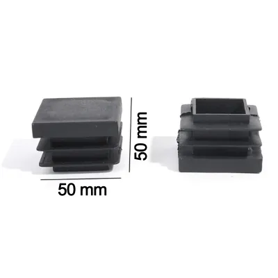 200Pcs Square Tubular Plastic Plug Cap for Chair Table Furniture Insert Plug Steel Pipe End Caps Square Chair Leg Caps Plastic Square Tube Rectangular Tube Square Rubber Footin
