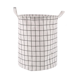 Household fabric dirty clothes basket storage basket circular cotton and linen dirty clothes basket