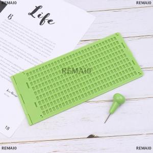 [COD] REMAI0 1Set 9Lines 30 Cells Practical School Braille Portable Writing Slate With Stylus