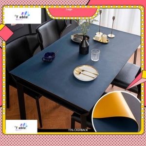 Double-sided two-color PU Leather Tablecloth table mat Desk Mat Oil-Proof Waterproof Anti-Scald And Scratch-Proof