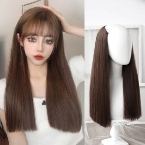Craney Long Straight Hair Extension Pad Piece Natural One Piece Wig Hair Extension