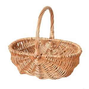 Handwoven Wicker Basket For Vegetables And Fruits With Large Capacity For Market Shopping And Garden Harvesting