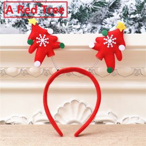CSR Christmas Headband Xmas Tree Santas Elk Antlers Hairband Party Decoration Supplies for Kids and Adults