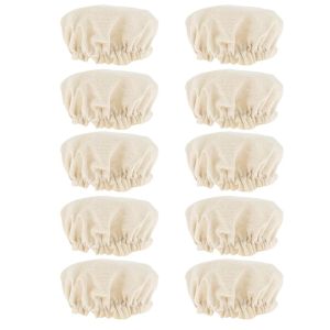 ZYJC SHOP 10Pcs Có thể tái sử dụng Nắp đậy cho lọ men sourdough Vải co giãn Thoáng khí Nắp lọ lên men bột chua Đa năng Bền bỉ Bọc chống bụi Kho lưu trữ nhà bếp