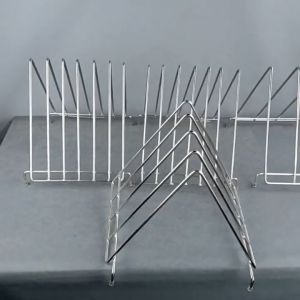 Keranixy Cutting Board Holder Stainless Steel Kitchen Rack Pot Lid Stand Drying Drain Tray Organizer Shelf Rak Periuk