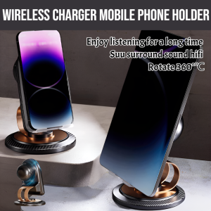 Multifunctional Wireless Charger Mobile Phone Holder 15w Induction Fast Charging Station Holder Sensor Mobile Phone Holder With Speaker