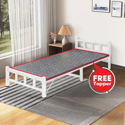 [FREE SHIPPING] KENZZO Arial Foldable Metal Bed Frame / Katil Boleh Lipat | Katil Single / Bedframe / Single Bed Frame