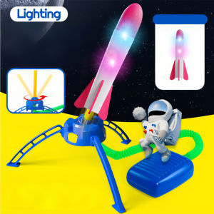 Mumystation Rocket Launcher Toy Kids Luminous Foot Rocket Jump Air Rocket LED Step Jump Rocket Toy Kids Outdoor Toys