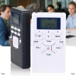 [COD] folp Xách tay kỹ thuật số FM AM đài phát thanh Mini Túi Walkman Receiver Stereo W tai nghe