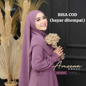 GAMIS ISAHIJAB AMEENA DRESS WANITA DEWASA TERBARU