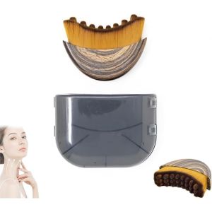 NOONOR Portable Lymphatic Contour Face Brush Facial Sculpting Tool Multi-function Lymphatic Drainage Face Brushs Chin Reduce Puffiness Lymphatic Drainage Massager for Face Short Hair with An Arc Shape