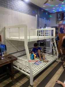 Giường sắt hộp hai tầng kích thước 1m4 x 1m6 ĐẠI THÀNH sắt 4x8