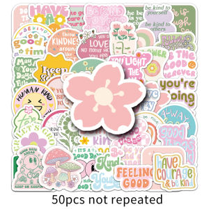 50 cái Đan Mạch màu hồng học tập đầy cảm hứng từ tiếng Anh miếng dán chống thấm tự làm bàn nhãn dán graffiti phòng khách nghiên cứu Hình dán trang trí