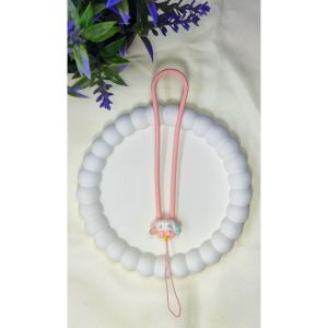 GANTUNGAN HP TALI PENDEK Hitam Black Edition Free Mika Cantolan hp casing Lucu Tali Strap Gantungan Handphone Bahan Silikon