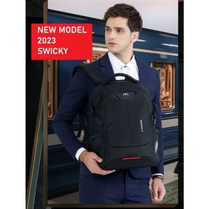 SWICKY 81407 Tas Ransel Laptop USB Backpack Pria Waterproof 17.3 Inch