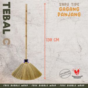 Sapu Lantai Ijuk Rayung Kuat Tipe Gagang Panjang