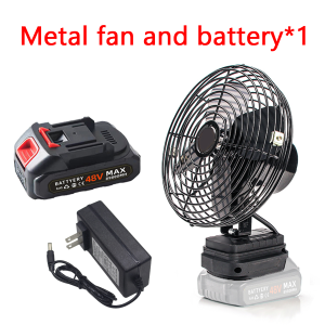 8 inch Cordless Rechargeable Electric Fan Strong Wind Force 1288VF Outdoor Large Capacity Makita Battery Portable Camping Tool Fan Lithium Battery