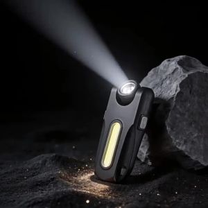AE New work light portable outdoor camping and hiking magnetic repair light hat clip light strong light flashlight COB Lamp