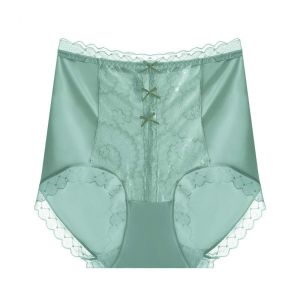 GOOTRADES Ice Silk Postpartum Body Shaper High Waist Bowknot Tummy Control Underwear Breathable Lace Butt Lifter Briefs Women