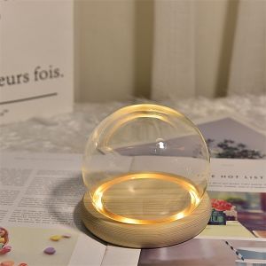 TTEEN GIFT Preserved Flower Dandelion Round Glass Graduation Anniversary Birthday Valentine Gift Decoration 永生花蒲公英玻璃罩礼品