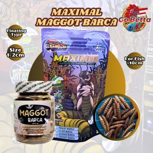 🇸🇬 GOBETTA MAGGOT BARCA – Dried BSF Maggot Grade A with Xtra Spirulina & Squid Ink Pellet Feed for Fish & Reptiles – Premium Pakan Pelet Ikan Channa Predator Reptile Food – Ready Stock in SG | SG Seller