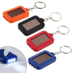 GORGE LED Mini Solar Light High Brightness Pocket-sized Small Flashlight Portable Solar Charging Keychain Flashlights Home