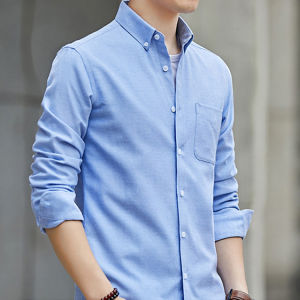 Mens Shirts Pocket Showcase Fall Shirt Oxford Spinning Wear a Second to Become a Man Natural Cotton