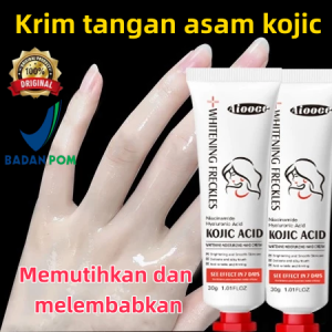 Kojic acid krim tangan Pemutih Cream Tangan keriput dan kasar 30g Whitening Hand Cream Moisturizing Vitamin E hand krim pelembut tangan kering dan keriput cream tangan dan kaki keriput dan kasar Krim Tangan Whitening Pelembab Krim Tangan Anti Kering