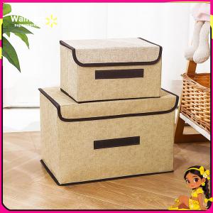 【Walmart】Non Woven Fabric Storage Box with Lid Foldable Wardrobe Organizer for Clothes Jeans Sweaters Blankets Toys Books Bedroom Dorm Closet Dustproof Breathable Portable Large
