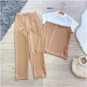 CC 9658 ชุดเซท ชุดทำงาน ใส่สวย (ฟรีไซส์ M อก 32-38 เอว26-34 สพ36-40)