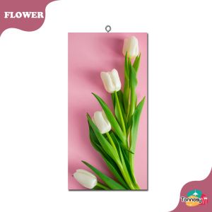 TENNESY HIASAN DINDING WALL DECOR FLOWER BUNGA WARNA 15x30CM PAJANGAN KAYU POSTER DEKORASI DINDING KAMAR TIDUR RUANG TAMU RUMAH