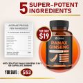 Korean Red Panax Ginseng + Ginkgo Biloba, 2800mg Highest Potency with Ashwagandha, Beetroot, Green Tea Extract, Boost Energy, Mood, Focused Strength, Enhanced Stamina Performance., 120 Capsules. 