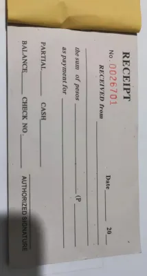 3R Carbonless Copy Paper Receipt （10 Books/1 Set）