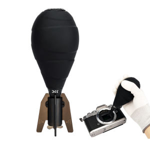 JJC Silicone Dust-free Air Blower Rocket Shape Black Color Cleaner for Cleaning Cameras Camera Lenses Keyboards Precision Instruments