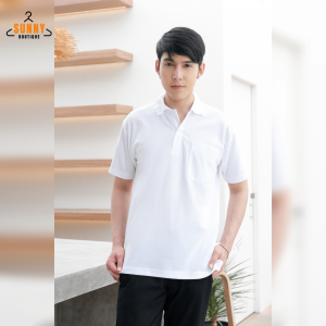 SunnyBoutique เสื้อโปโล Premium ผ้าไมโคร เนื้อนิ่ม (S-XL) คุณภาพดี มีกระเป๋า เสื้อโปโลผู้ชาย คอปก พร้อมส่ง