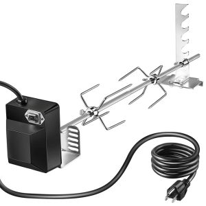 Rotating BBQ Grill with Auto Rotation and Detachable Design