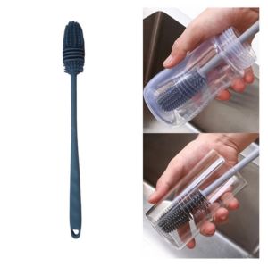 Sikat Silicone Pembersih Botol /  Bahan Silikon Karet /Serbaguna Anti Bakteri Brush Gagang Panjang