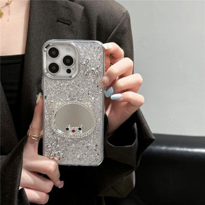 OPPO A5 A9 A31 2020 Reno 8Z 7Z 5 6Z A98 A78 A97 Bear Mirror Sparkly Bling Phone Case