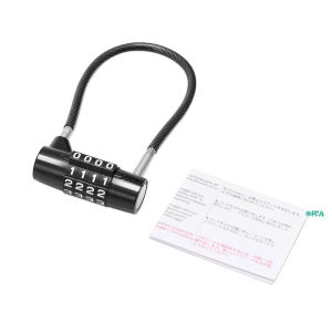 Menaik taraf ORIA 4 Digit gabungan Padlock Long Shackle Padlocks dengan kod Resettable kabel fleksibel untuk Gym Locker Toolbox Closet Luggage Cabinet Outdoor