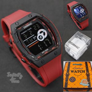 Infinitytime Jam Tangan Digimac Couple 2130 2132 Cowok Cewek Digital Strap Rubber Kualitas Original Water Resistant