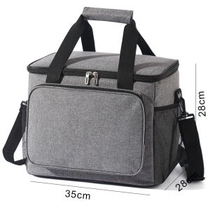 HANGDIAN ถุงรักษาอุณหภูมิอลูมิเนียมฟอยล์หนากลางแจ้งความจุขนาดใหญ่ปิกนิก