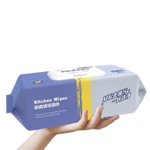 80pcs Kitchen Cleaning Wipes Strong Decontamination Kitchen Wipes Degreasing Lap Pembersih Dapur