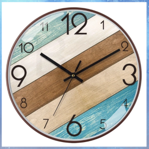 12 Inches Clock Wall Home Living Room Aesthetic Wall Clock Embossed Digital Clock Easy Read (30cm)